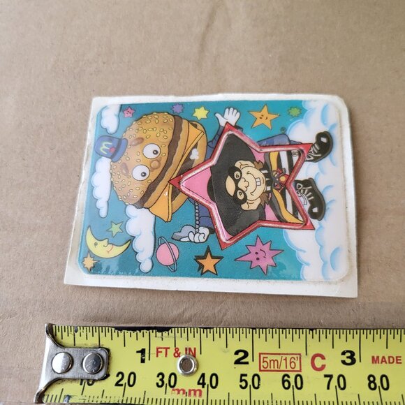 Vintage 1987 McDonalds Puffy Sticker Hamburgler Mayor McCheese UNUSED SEE PICS - Picture 4 of 4